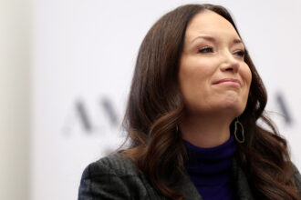 Brooke Rollins, president of the America First Policy Institute, speaks during an event at the institute on Jan. 28, 2022 in Washington, D.C. Credit: Anna Moneymaker/Getty Images