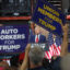 Donald Trump speaks at Drake Enterprises, an auto parts manufacturer, during a campaign rally on Sept. 27, 2023 in Clinton Township, Mich. Credit: Scott Olson/Getty Images