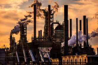 A view of the ExxonMobil Baton Rouge oil refinery in Louisiana. Credit: Barry Lewis/InPictures via Getty Images