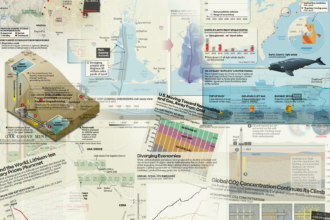 A collage shows a selection of graphics Paul Horn of Inside Climate News made in 2024