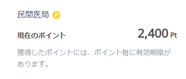 民間医局ポイントの実績