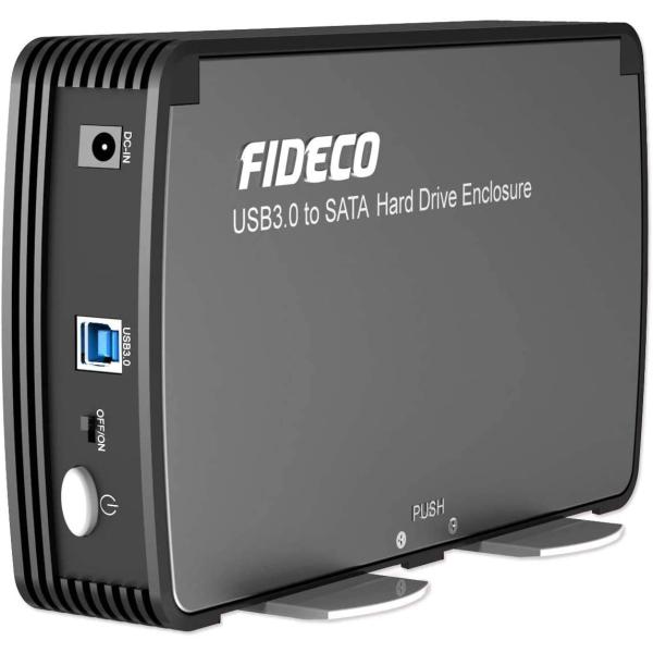 FIDECO 3.5インチ HDDケース USB3.0 SATA 外付ハードディスクケース 冷却ファ...