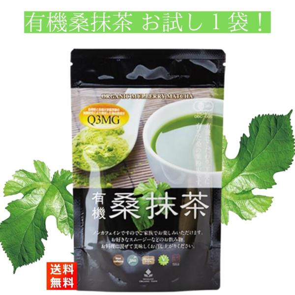 有機桑抹茶 100g  国産オーガニック ノンカフェイン 青汁 桑茶 桑の葉 粉末