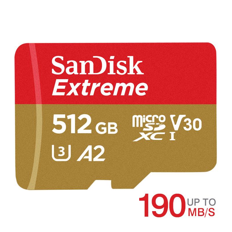 マイクロsdカード microSDXC 512GB SanDisk UHS-I U3 V30 A2 4K R:190MB/s W:130MB/s SDSQXAV-512G-GN6MN 翌日配達 SA3312QXAV-512G-GN6MN | SanDisk