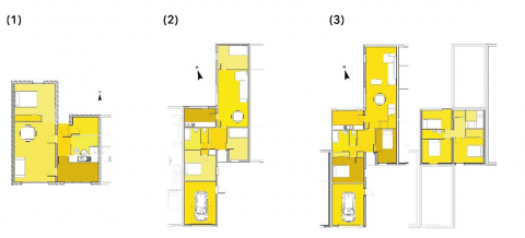 Figure 7. Plans of Housing Typologies on the Vieille Motte, Neuville-en-Ferrain Estate