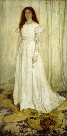 James McNeill Whistler, Symphony in White, No. 1: The White Girl, 1862, oil on canvas, 213 x 107.9 cm (National Gallery of Art, Washington, D.C.)