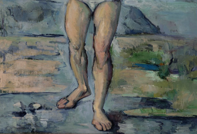 Legs (detail), Paul Cézanne, The Bather, 1885-86, oil on canvas, 127 x 96.8 cm (The Museum of Modern Art)