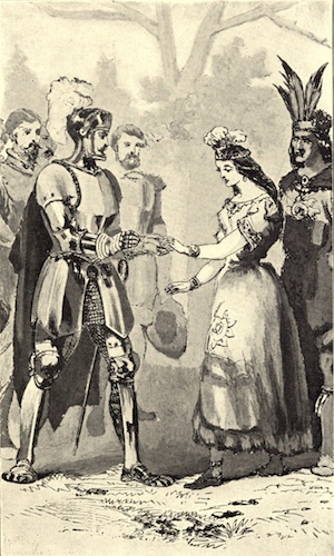 “Balboa and the Indian Princess,” 1906, in Frederick A., Ober, Vasco Nuñez de Balboa(New York, Harper, 1906), p. 68