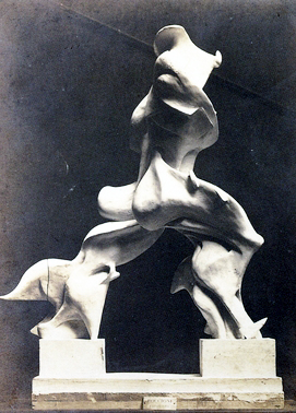 Umberto Boccioni, Unique Forms of Continuity in Space, 1913, plaster (Museu de Arte Contemporânea in São Paulo)