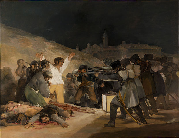 Francisco de Goya, The Third of May, 1808, 1814, oil on canvas, 266 x 345.1 cm (Prado. Madrid)