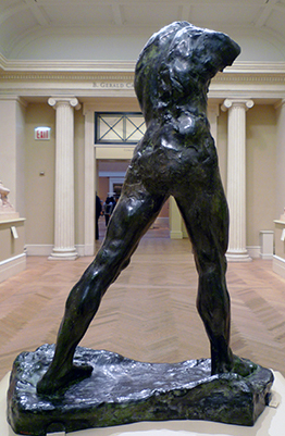 Auguste Rodin, The Walking Man, 1907, cast made by Fonderie Alexis Rudier in 1913, bronze, 213.5 x 71.7 x 156.5 cm (Musée Rodin, Paris)