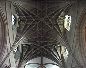 Lierne vaults Gloucester Cathedral.