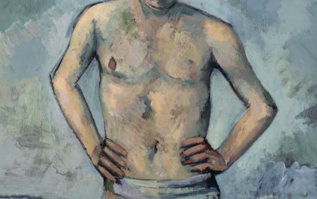 Arms and torso (detail), Paul Cézanne, The Bather, 1885-86, oil on canvas, 127 x 96.8 cm (The Museum of Modern Art)