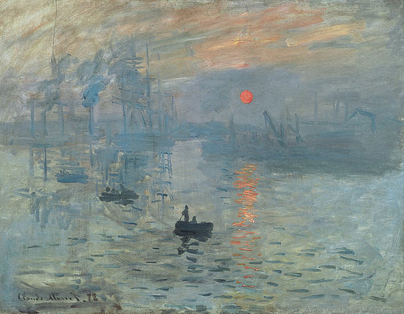 Claude Monet, Impression, Sunrise, 1872, oil on canvas, 48 x 63 cm (Musée Marmottan Monet, Paris)