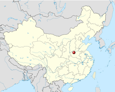 Location of the Longmen caves in China