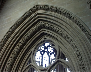 Open tracery at Southwell Minster.