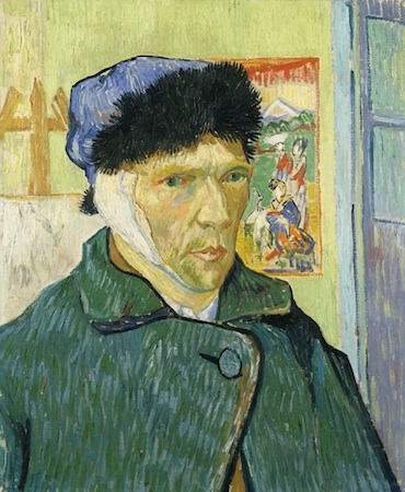 Vincent van Gogh, Self-Portrait with Bandaged Ear, 1889, oil on canvas, 60 x 49 cm (Courtauld Galleries, London)