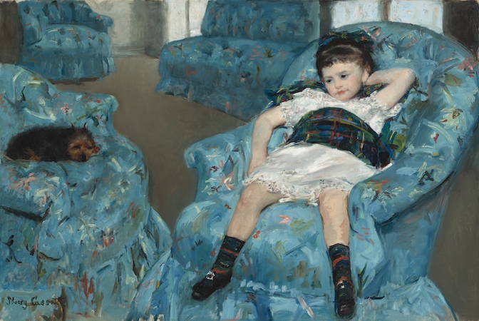 Mary Cassatt, Little Girl in a Blue Armchair, 1878, oil on canvas, 89.5 x 129.8 cm (National Gallery of Art, Washington D.C.)