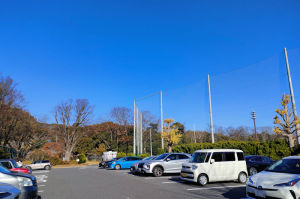 駐車場は平日なので空いて