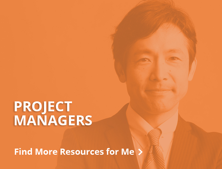 Find more resources for project mangers - Button