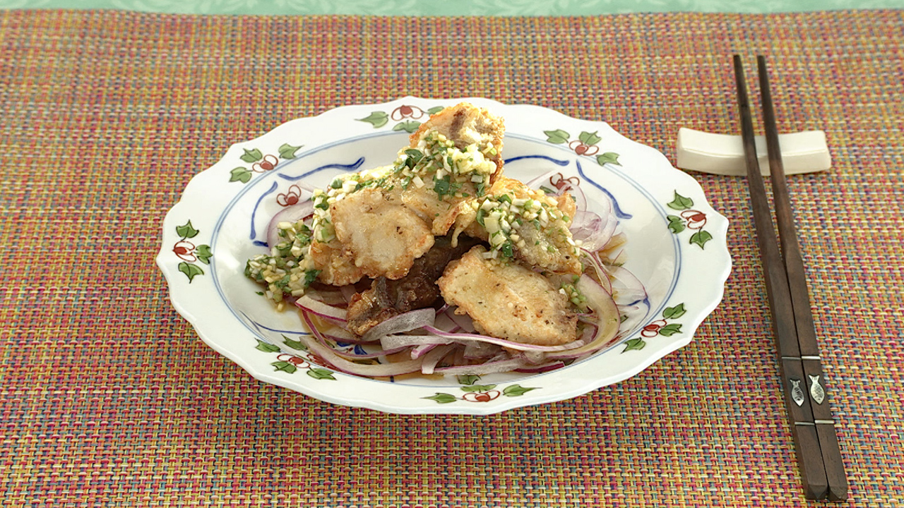 ぶりの唐揚げ 油淋ソース