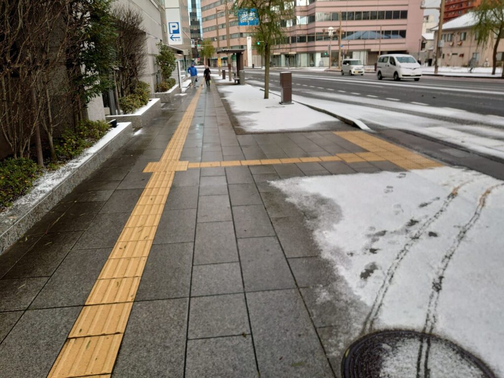 雪の新潟市