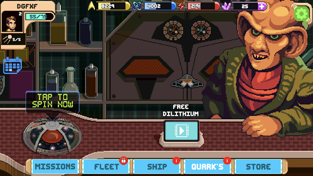 Kongregate's ad placement in Star Trek Trexels II