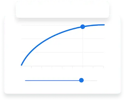 Bild som visar ett linjediagram med annonsräckvidd och insikter om målgruppens utgifter.