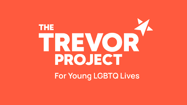 The Trevor Project logo and tagline: for Young LGBTQ Lives