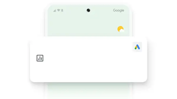 صورة توضيحية لهاتف يعرض إشعارًا بشأن الإحالات الناجحة للحملة من تطبيق “إعلانات Google” المتوافق مع الأجهزة الجوّالة