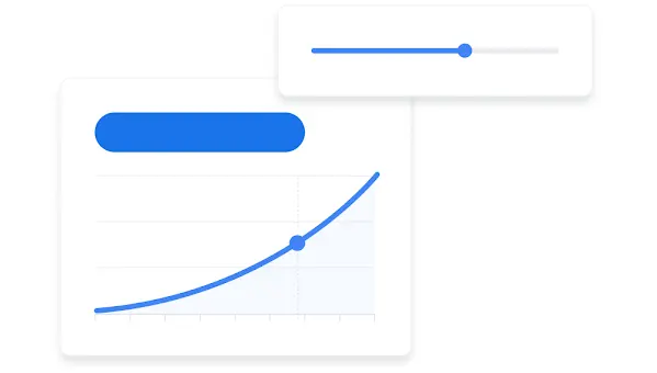 Діаграма в інтерфейсі інформаційної панелі Google Ads показує залежність конверсій від бюджету.