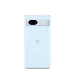 Back of Pixel 7a in Sea color.