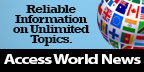 Logo for access world news from NewsBank