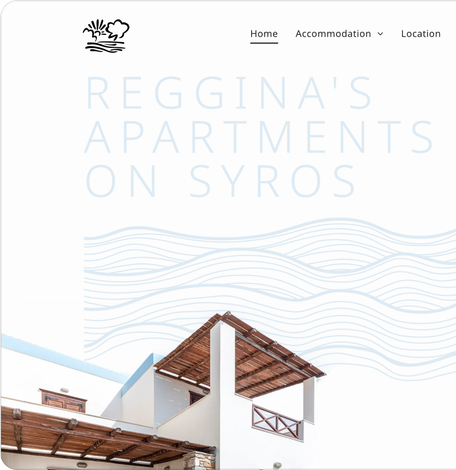 A website for regina 's apartments on syros