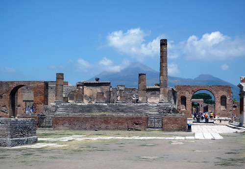 Forum, looking toward Vesuvius, Pompeii | by profzucker