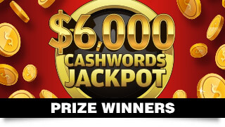 Cashwords Jackpot Competition Prize Winners