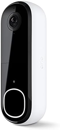 Arlo Video Doorbell 2K (2nd Generation) - Wireless Doorbell Camera with Night Vision, Integrated Siren, Smart Wi-Fi & 2-Way Audio - White, AVD4001