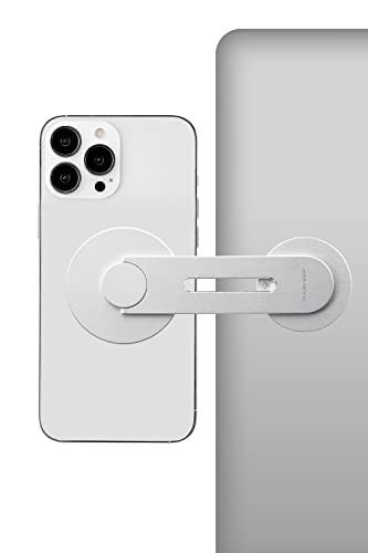 エレコム スマホスタンド ディスプレイ Magsafe (マグセーフ) iPhone用 マグネット取り付け 180度回転 【iPhone14/13/12シリーズ対応】 シルバー AMS-DSMARMDSV