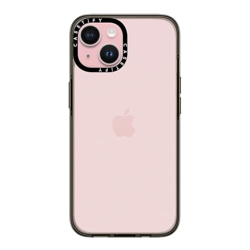 CASETiFY コンパクト iPhone 15 ケース [MIL規格準拠 (2x MIL-STD-810G) / 1.2mからの落下テストをクリア] - クリア ブラック