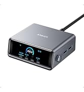 Anker Prime 250W USB C Charger, Ultra-Fast 6-Port GaN Charging Station, 2.26" LCD Display and Sma...