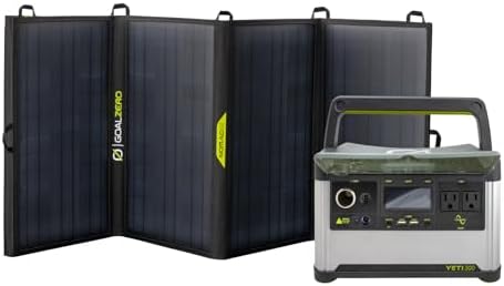 Goal Zero Yeti Portable Power Station, Yeti 300 + Nomad 50 Solar Generator, 297 Watt Hour LiFePO4 Battery, Water resistant & Dustproof Solar Generator For Outdoors, Camping, Tailgating, & Home