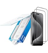 Anker 9H+ Glass for iPhone 15 Pro Max Screen Protector, Military Grade Shatterproof & Ultra Durab...