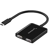 SABRENT USB Type-C Dual HDMI Adapter [Supports Up to Two 4K 30Hz Monitors, Compatible with Window...