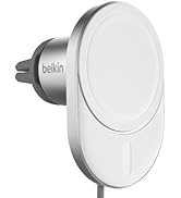 Belkin MagSafe-Compatible Wireless Car Charger with 15W Fast Charging, Powerful Magnetic Vent Hol...