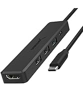 SABRENT Multi-Port USB Type-C Hub with 4k HDMI | Power Delivery (60 Watts) | 1 USB 3.0 Port | 2 U...