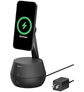 Belkin Wireless Charger Stand, Auto Face Tracking, Apple DockKit Certified, Tripod & MagSafe Comp...