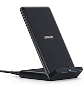 Anker Wireless Charger, PowerWave Stand, Qi-Certified for iPhone 15/14/13/12 Series, SE, 11, 11 P...