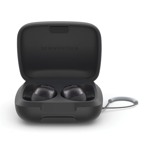 【Amazon.co.jp限定カラー】ゼンハイザー Sennheiser ワイヤレスイヤホン MOMENTUM Sport グラファイト 高性能ドライバー 24時間再生 ハイブリッドアダプティブノイズキャンセリング 外音取り込み機能 bluetooth 5.2 IP55 スポーツ用イヤホン 心拍数 体温測定