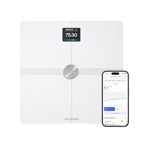 Withings Body Smart フランス生まれのスマート体重計 ホワイト Wi-Fi/Bluetooth対応 進化した体組成測定 【日本正規代理店品】 WBS13-White-All-JP