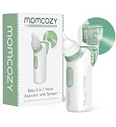 Momcozy 2-in-1 Baby Nasal Aspirator with Nasal Spray, Electric Nasal Aspirator for Baby, Battery ...